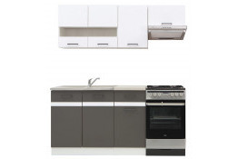 Кухонный комплект JUNONA LINE 170 biały/szary wolfram/beton gładki