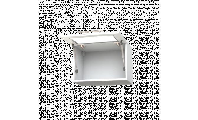 Шкаф навесной с витриной Luna White UPOW 50