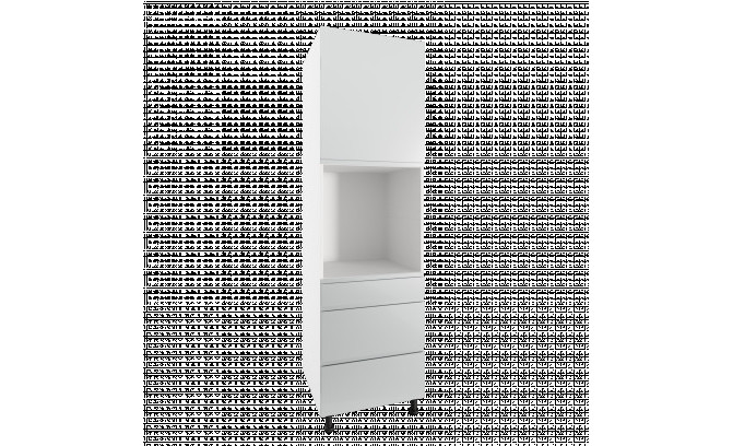 Высокий кухонный шкаф TSZP 60 VEGAS GREY METALIC