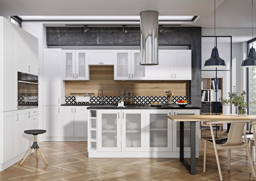 Высокие кухонные шкафы MILANO BIANCO SUPER MAT