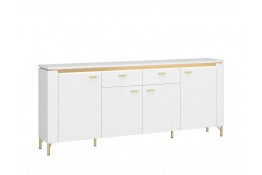 Kumode 4D2S LAZIO LAZK03 Biały Alpejski/Biały Połysk/Złoty