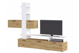 Sekcija EASY EASM01 MEBLOŚCIANKA 1D1S2K DĄB ARTISAN/BIEL ALPEJSKA