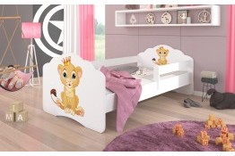 Bērnu gulta Casimo Lion 140/70 ar noņemamu aizsargu un matraci
