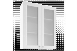 Шкаф навесной высокий с витриной Bella Bianco UHOW 80/2