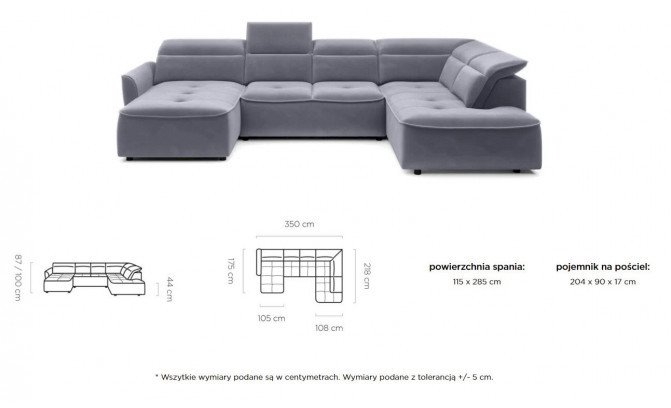 Stūra dīvāns MURILLO XL