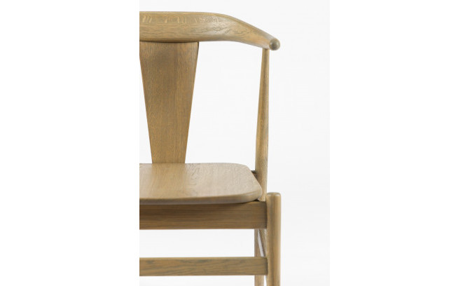 Krēsls KLAUS no ozola masīvkoka spilvens auduma