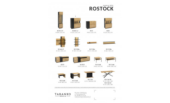 Vitrīna ROSTOCK RO-W1/2 L/P TARANKO