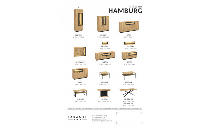 Витрина HAMBURG HA-W1/2 P TARANKO