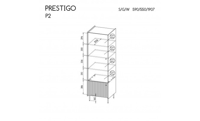 Skapis PRESTIGO P2