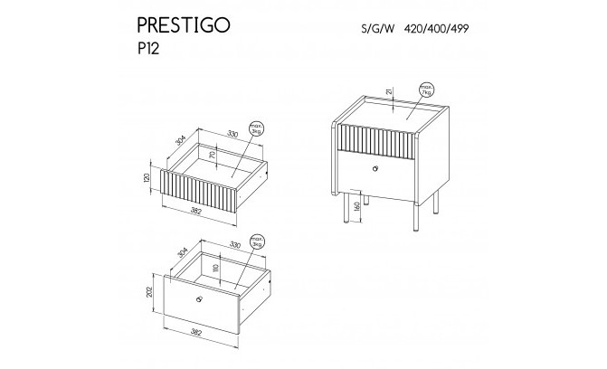 Naktsgaldiņš PRESTIGO P12