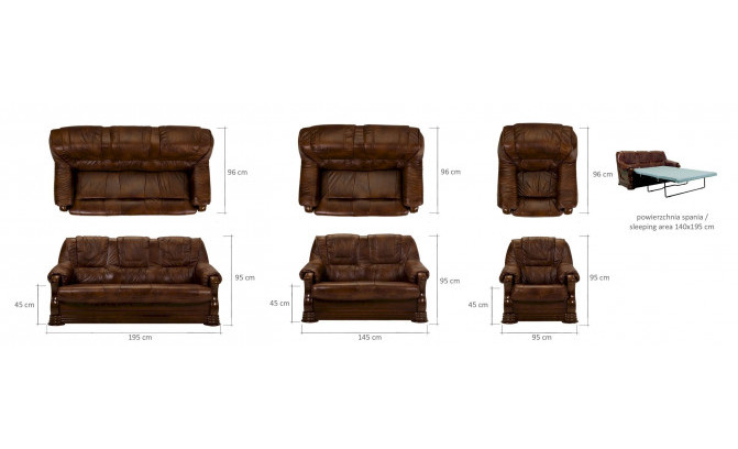 Dīvāns PARMA 2S Leather