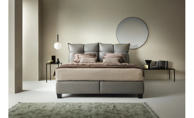 Кровать CADIS 160/200 натуральная кожа