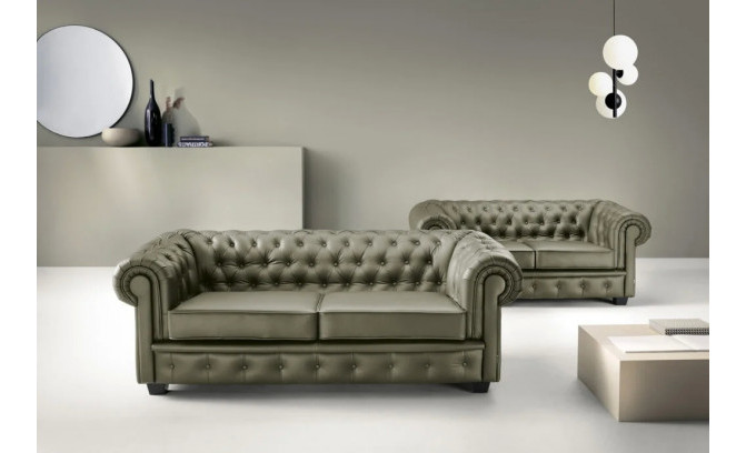 Диван CHESTERFIELD S2 Натуральная кожа