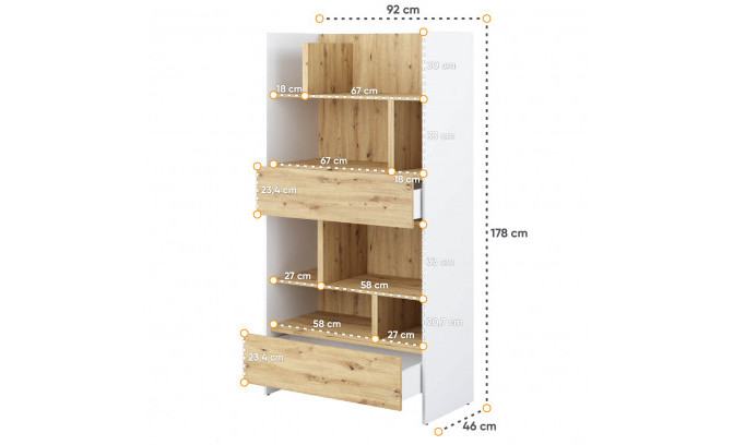 Vitrīna horizontālai dīvāngultai BED CONCEPT BC-28