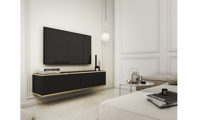 Настенная тумба ORO MDF RTV 135 Czarny + на ножках