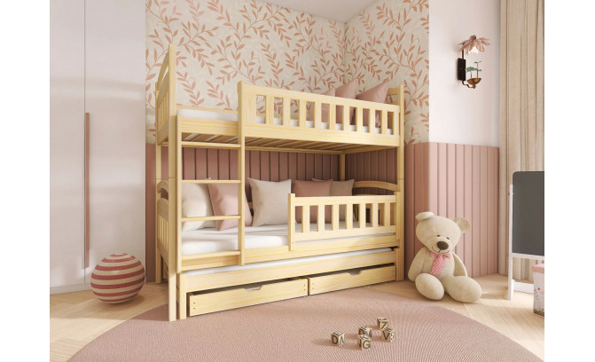 Двухъярусная кровать BORISS 200/90 sosna без матрасов