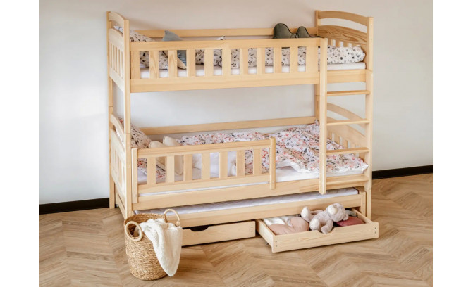 Двухъярусная кровать BORISS 200/90 sosna без матрасов