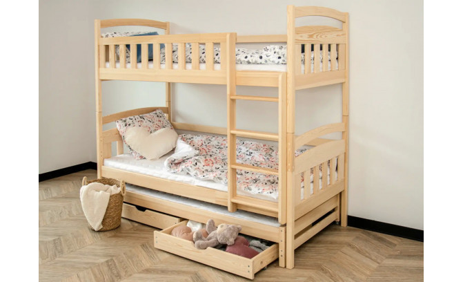 Двухъярусная кровать BORISS 200/90 sosna без матрасов
