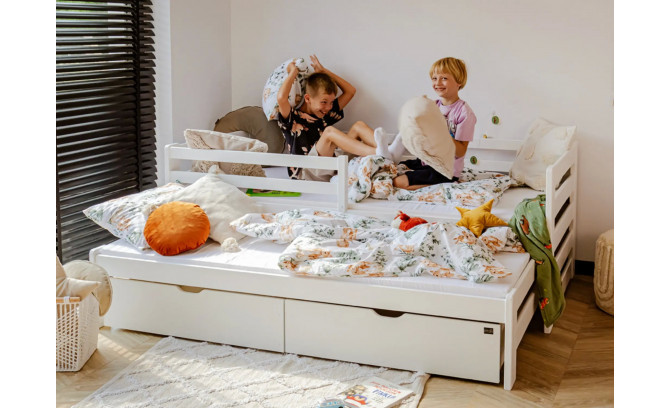 Divguļamā gulta SOFIJA 90x200 Bialy bez matračiem