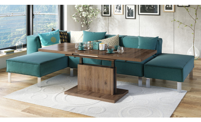 Стол трансформер ASTON 120/70 Orzech Elegant