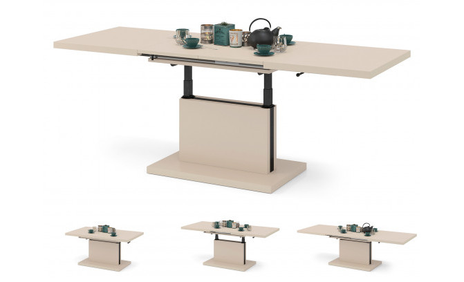 Стол трансформер ASTON 120/70 Beige Super Mat / Anti-fingerprint