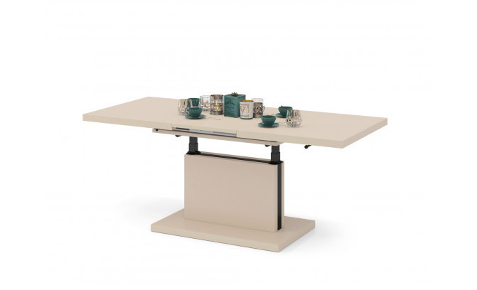 Стол трансформер ASTON 120/70 Beige Super Mat / Anti-fingerprint