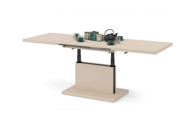 Стол трансформер ASTON 120/70 Beige Super Mat / Anti-fingerprint
