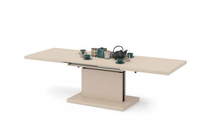 Стол трансформер ASTON 120/70 Beige Super Mat / Anti-fingerprint