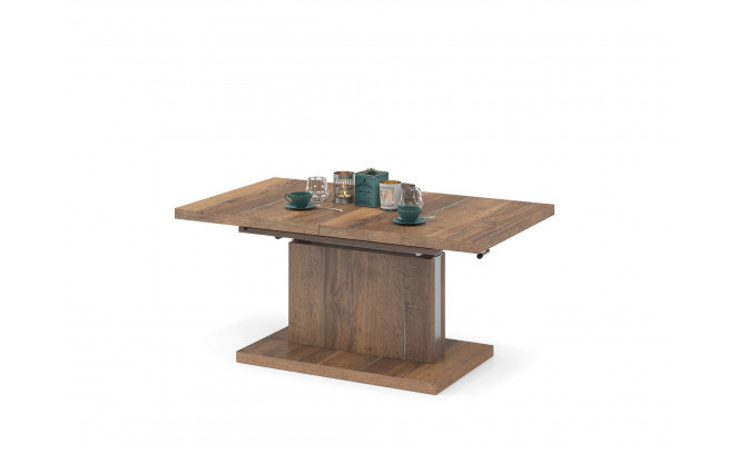 Стол трансформер ASTON 120/70 Dąb Halifax Cynowany