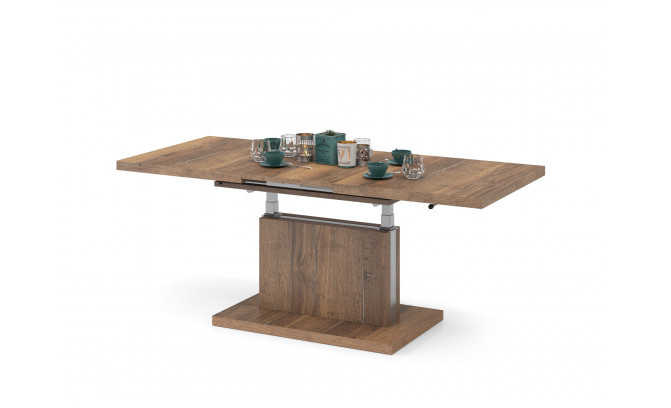 Стол трансформер ASTON 120/70 Dąb Halifax Cynowany