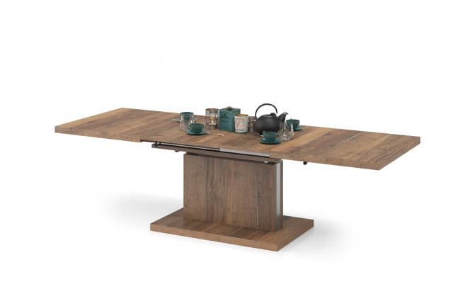 Стол трансформер ASTON 120/70 Dąb Halifax Cynowany