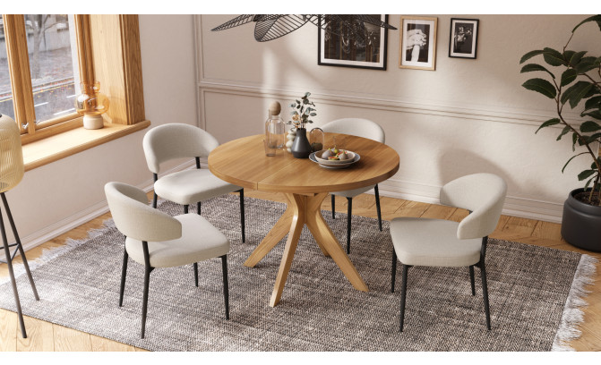 Bīdāmais galds RENZO 110/180 Dąb Naturalny