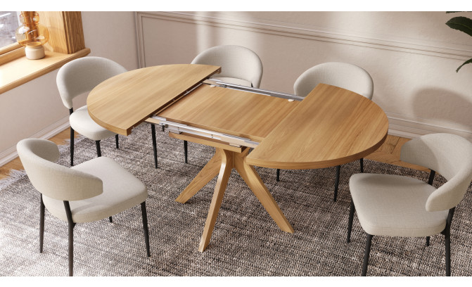 Bīdāmais galds RENZO 110/180 Dąb Naturalny