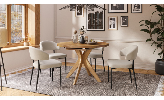 Bīdāmais galds RENZO 110/180 Dąb Naturalny