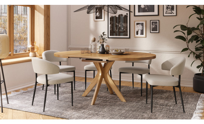 Bīdāmais galds RENZO 110/180 Dąb Naturalny