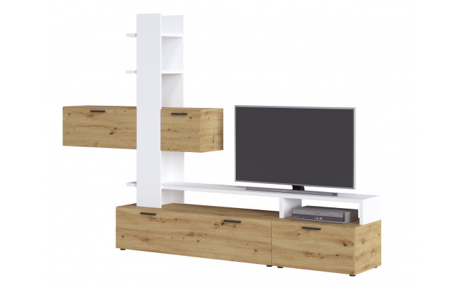 Sekcija EASY EASM01 MEBLOŚCIANKA 1D1S2K DĄB ARTISAN/BIEL ALPEJSKA