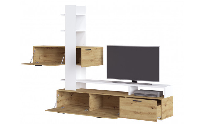 Sekcija EASY EASM01 MEBLOŚCIANKA 1D1S2K DĄB ARTISAN/BIEL ALPEJSKA