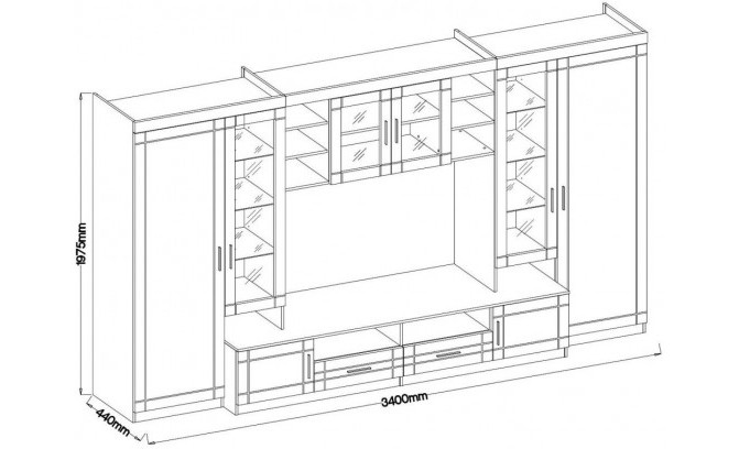 Sekcija PARIS WH 01 White Mat/Dab Sanoma