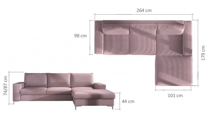 Stūra dīvāns LENS