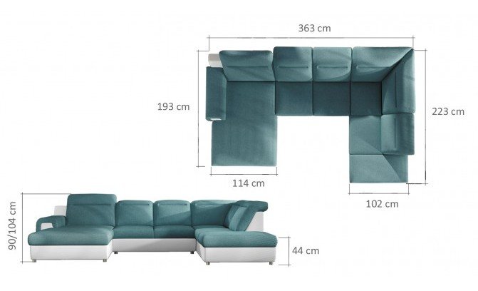 Stūra dīvāns PANAMA XL