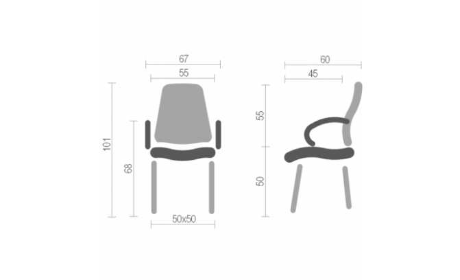 Vadītāja krēsls ORION steel CFA LB chrome