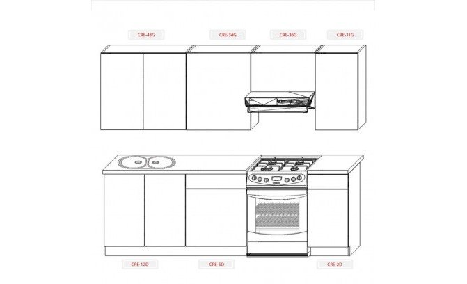 Кухонный комплект CREATIVA 265