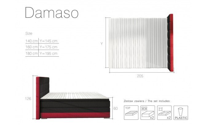 Кровать Boxspring DAMASO 160