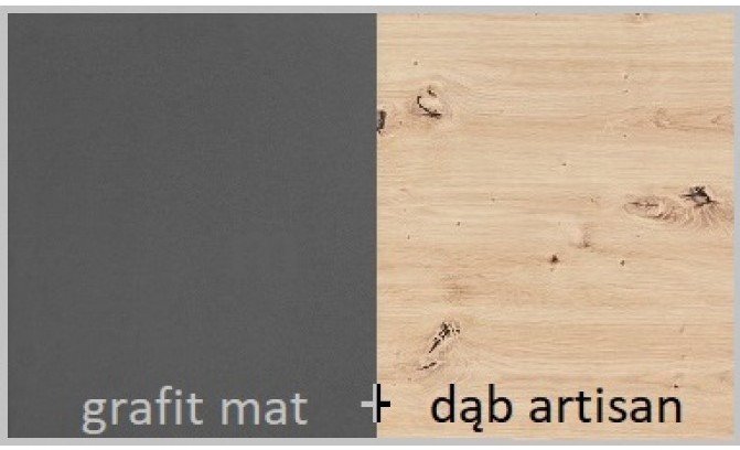 Sekcija MOONLIGHT grafit mat + dąb artisan