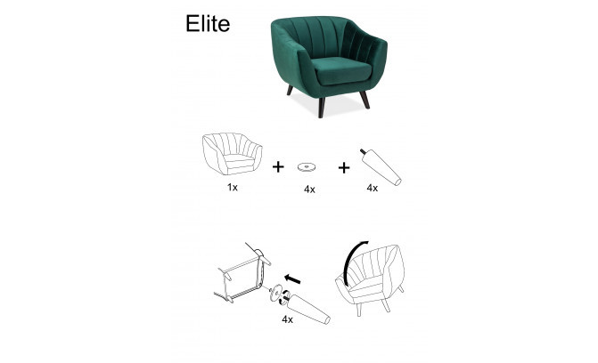 Krēsls Elite 1 Velvet CURRY