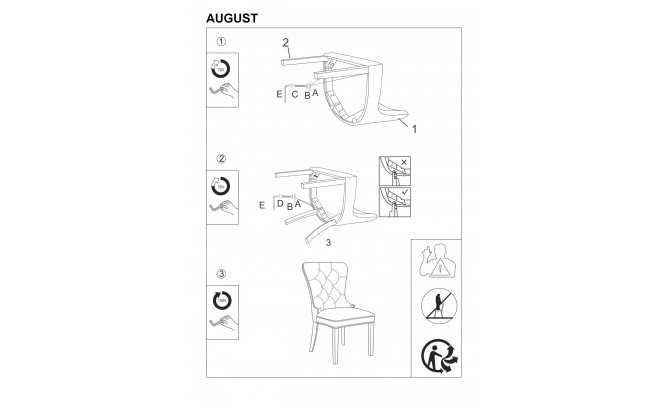 Krēsls AUGUST VELVET GREY