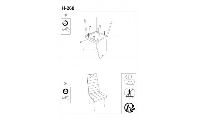 Krēsls H260 CHROM KREM