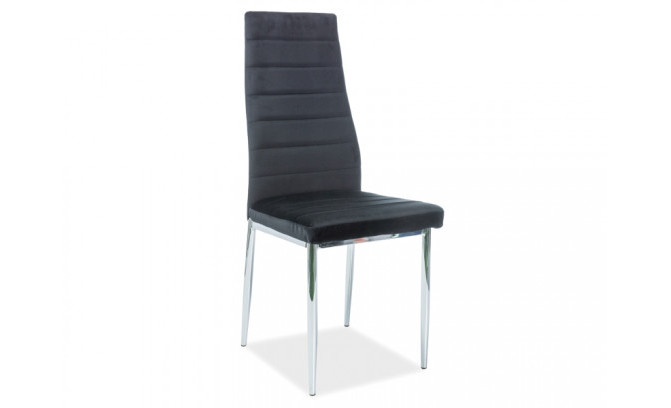 Krēsls H261 VELVET BLACK CHROME
