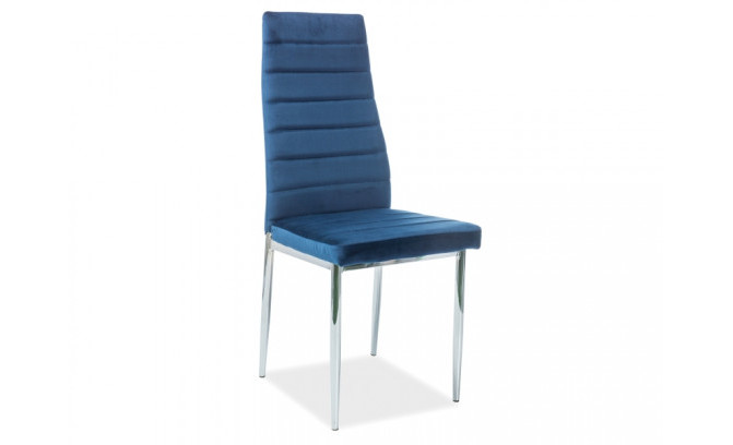 Krēsls H261 VELVET CHROM GRANATOWY