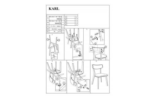 Krēsls KARL WHITE GREY